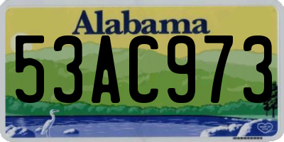 AL license plate 53AC973