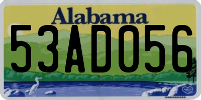 AL license plate 53AD056