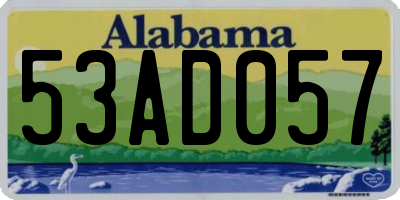 AL license plate 53AD057