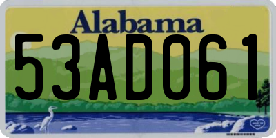 AL license plate 53AD061