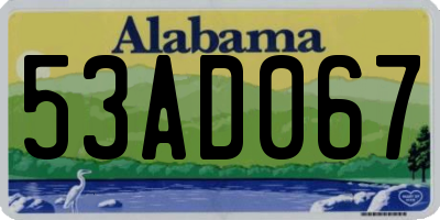 AL license plate 53AD067