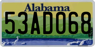 AL license plate 53AD068