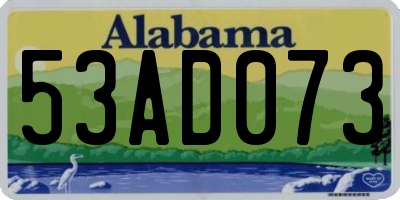 AL license plate 53AD073