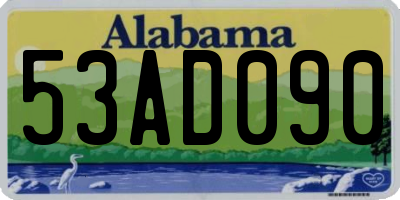 AL license plate 53AD090