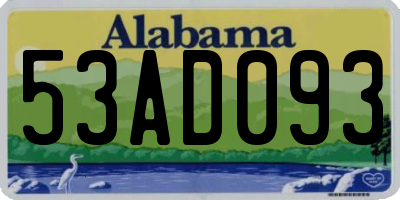 AL license plate 53AD093