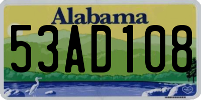 AL license plate 53AD108