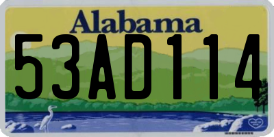 AL license plate 53AD114