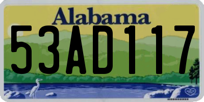 AL license plate 53AD117