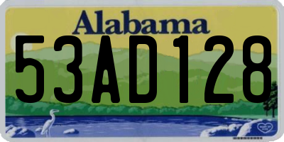 AL license plate 53AD128