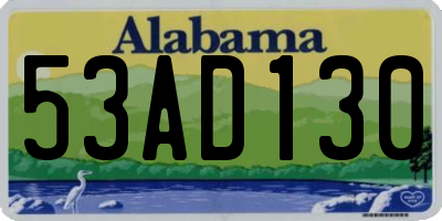 AL license plate 53AD130