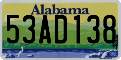 AL license plate 53AD138