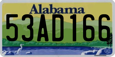 AL license plate 53AD166