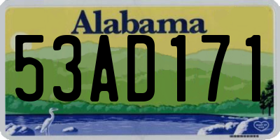 AL license plate 53AD171