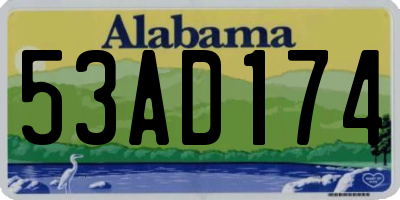AL license plate 53AD174