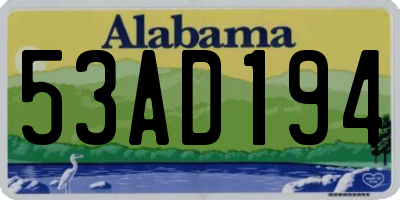 AL license plate 53AD194