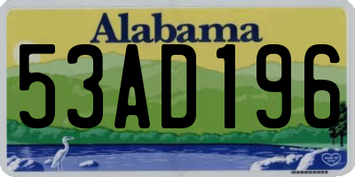 AL license plate 53AD196