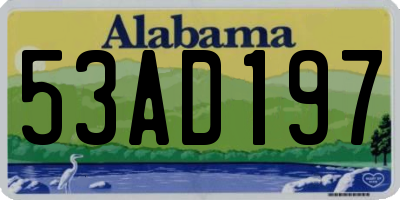 AL license plate 53AD197