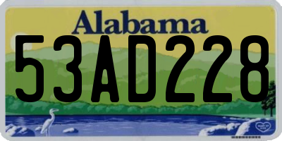 AL license plate 53AD228