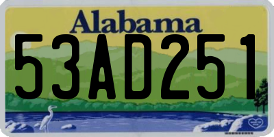 AL license plate 53AD251