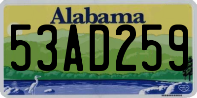 AL license plate 53AD259