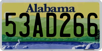 AL license plate 53AD266