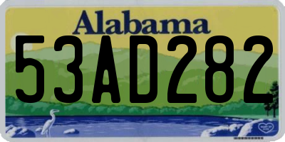 AL license plate 53AD282