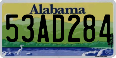 AL license plate 53AD284