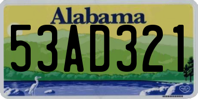 AL license plate 53AD321