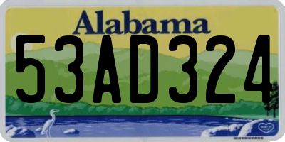 AL license plate 53AD324