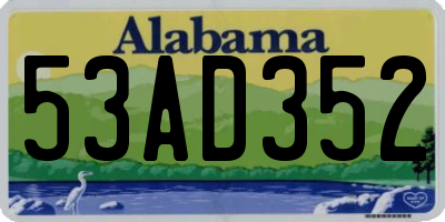 AL license plate 53AD352