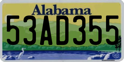 AL license plate 53AD355