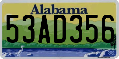 AL license plate 53AD356