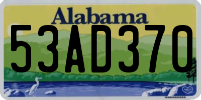 AL license plate 53AD370