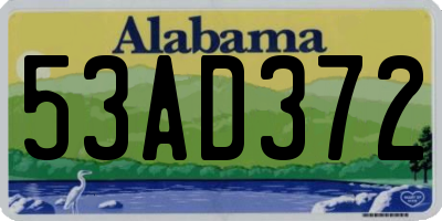 AL license plate 53AD372