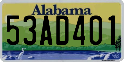AL license plate 53AD401