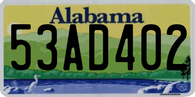 AL license plate 53AD402
