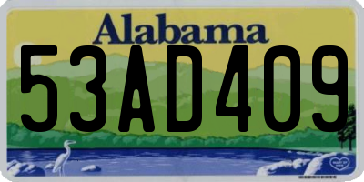 AL license plate 53AD409