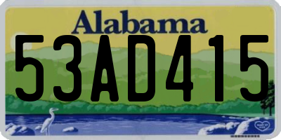 AL license plate 53AD415