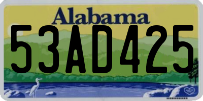 AL license plate 53AD425
