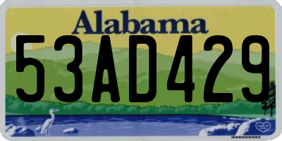 AL license plate 53AD429