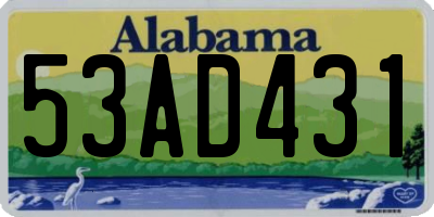AL license plate 53AD431