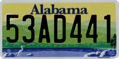 AL license plate 53AD441