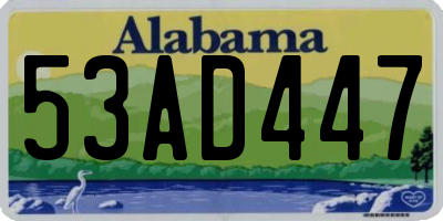 AL license plate 53AD447