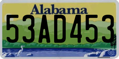 AL license plate 53AD453