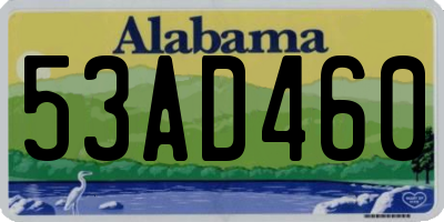 AL license plate 53AD460