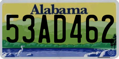 AL license plate 53AD462