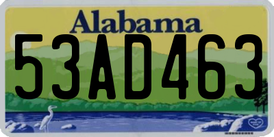 AL license plate 53AD463