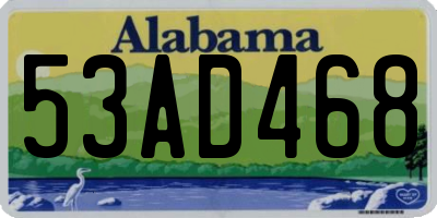 AL license plate 53AD468