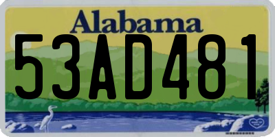 AL license plate 53AD481