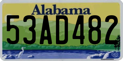 AL license plate 53AD482